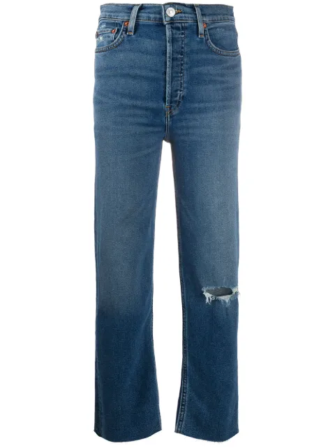 RE/DONE jeans rasgados con efecto lavado