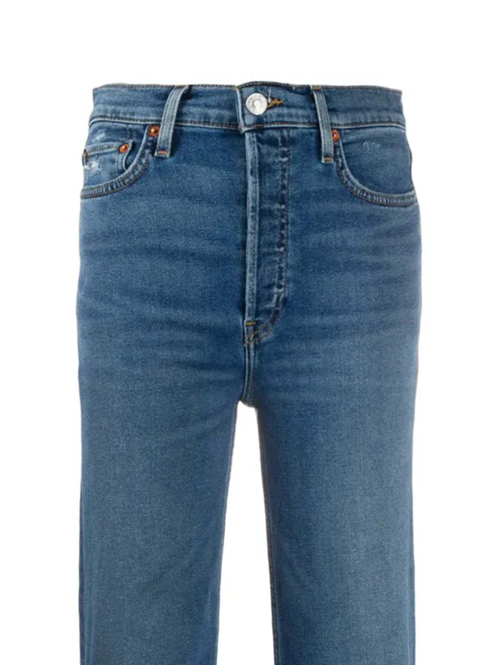  Re/done Ripped Stonewashed Jeans - Blue 