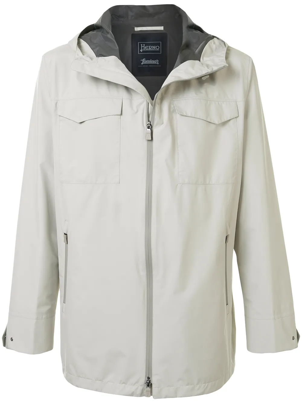 Herno hooded pocket jacket | White | Image 1