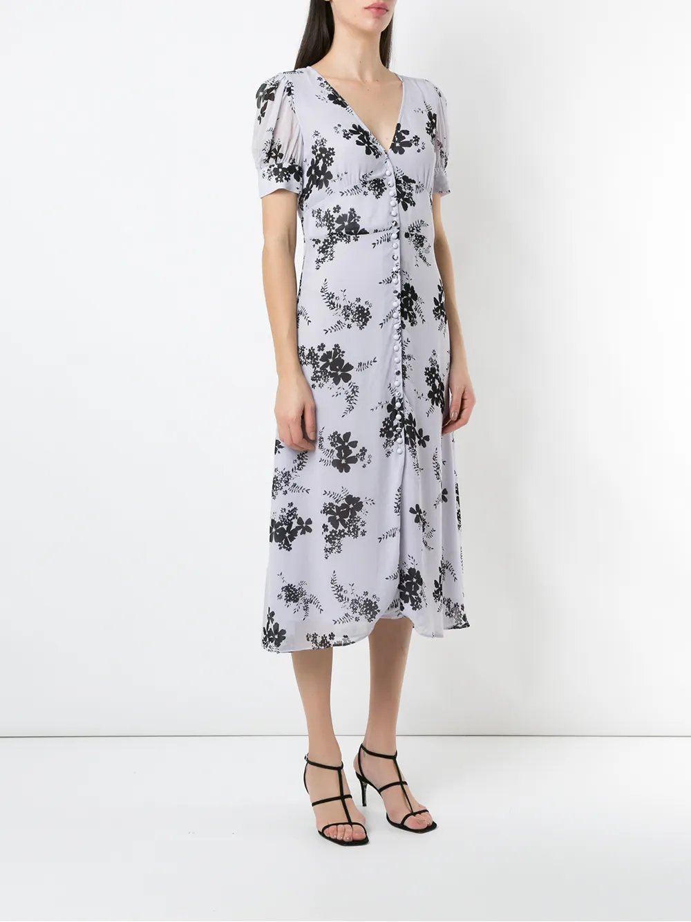 Michael Kors Midi-jurk met bloemenprint Paars
