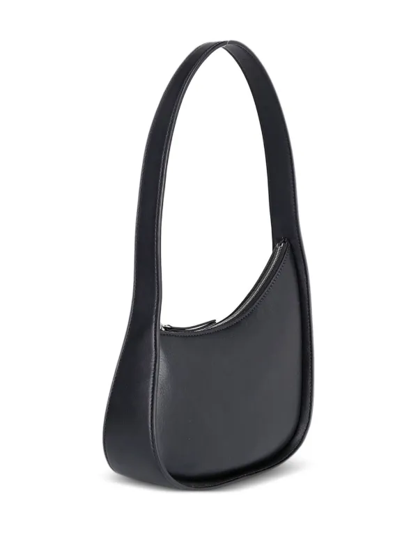 The Row Half Moon Leather Shoulder Bag | Black | FARFETCH