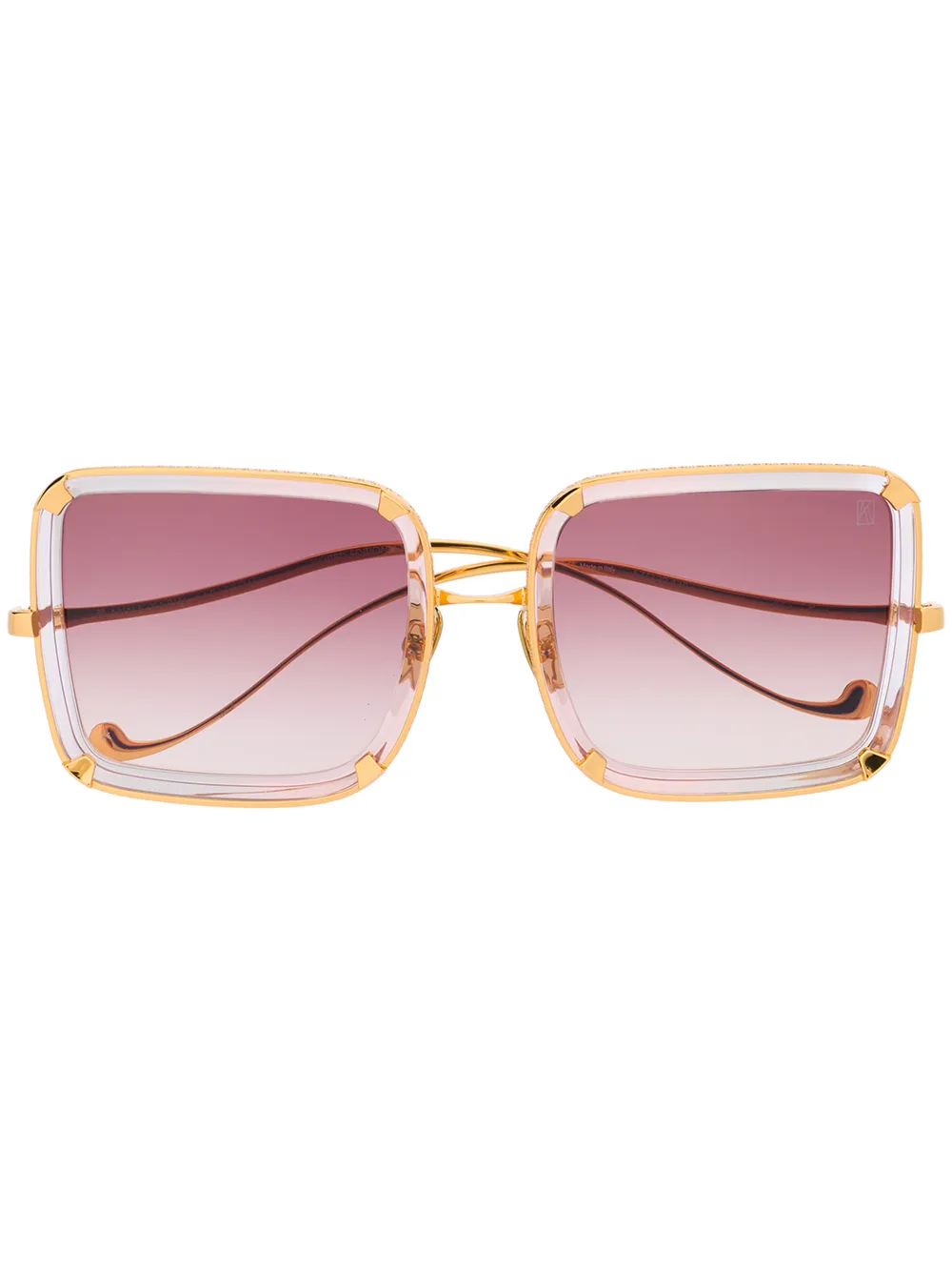 ANNA-KARIN KARLSSON White Moon square sunglasses | Gold | Image 1