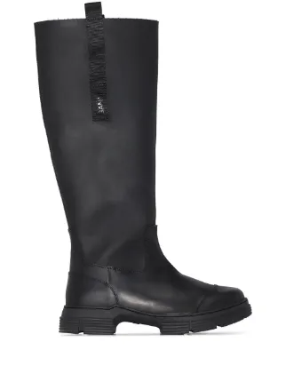 GANNI Knee High Rubber Boots - Farfetch