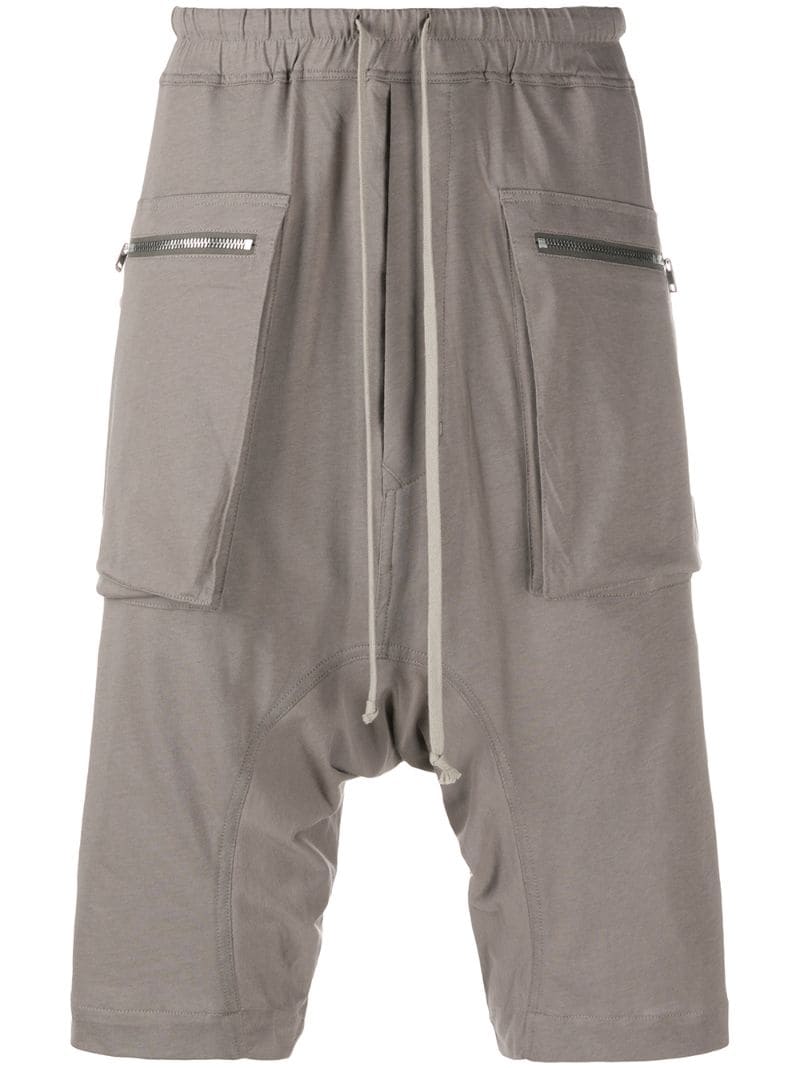 Rick Owens Drkshdw Drop-crotch Shorts In Grey