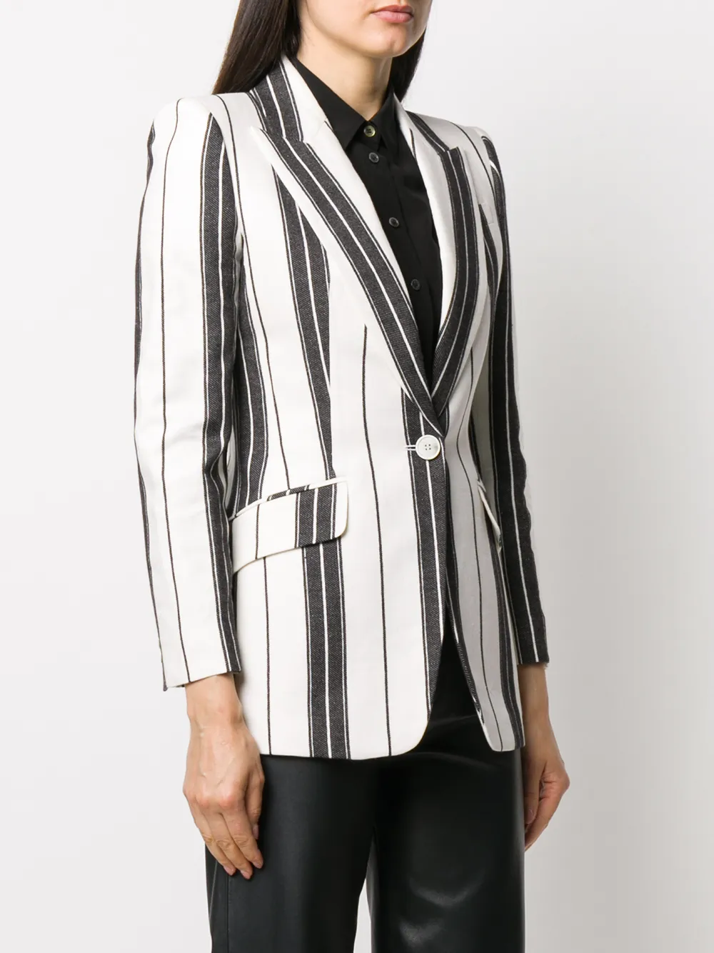 Alexander McQueen Gestreepte blazer Wit