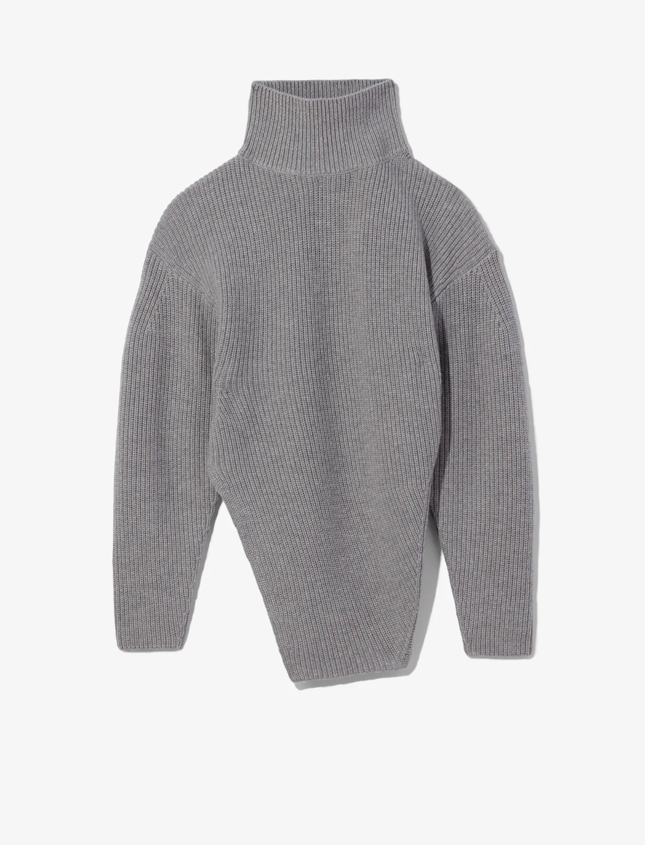 Asymmetric Merino Turtleneck Sweater in 