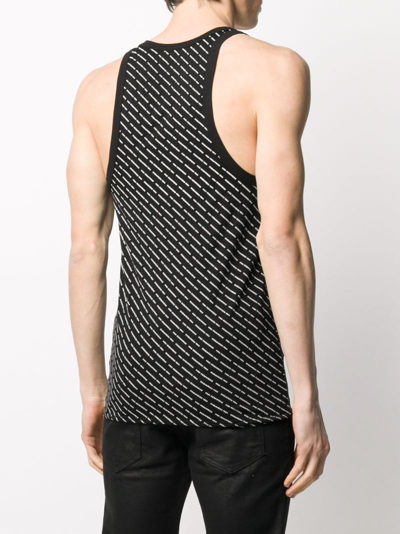 Shop Dsquared2 All-over Logo Tank Top In Black