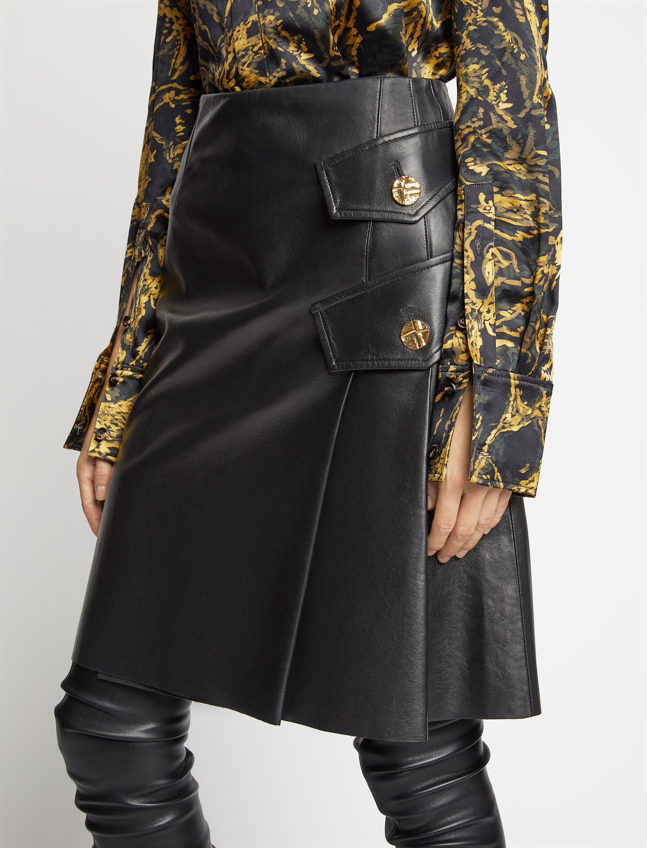 Leather Pleated Skirt #3