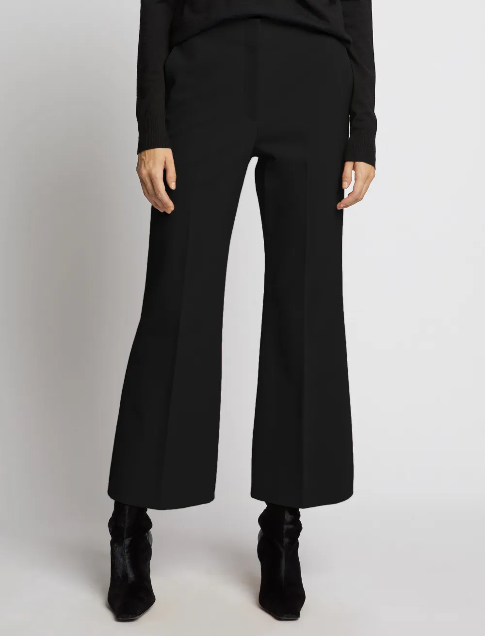 Image of Proenza Schouler Technical Wool Crop Flare Pants /black