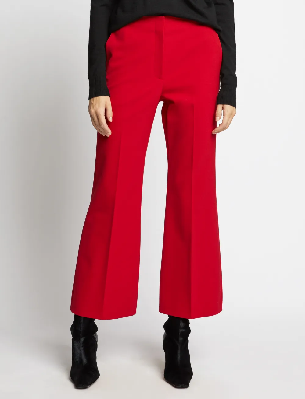 Image of Proenza Schouler Technical Wool Crop Flare Pants /red