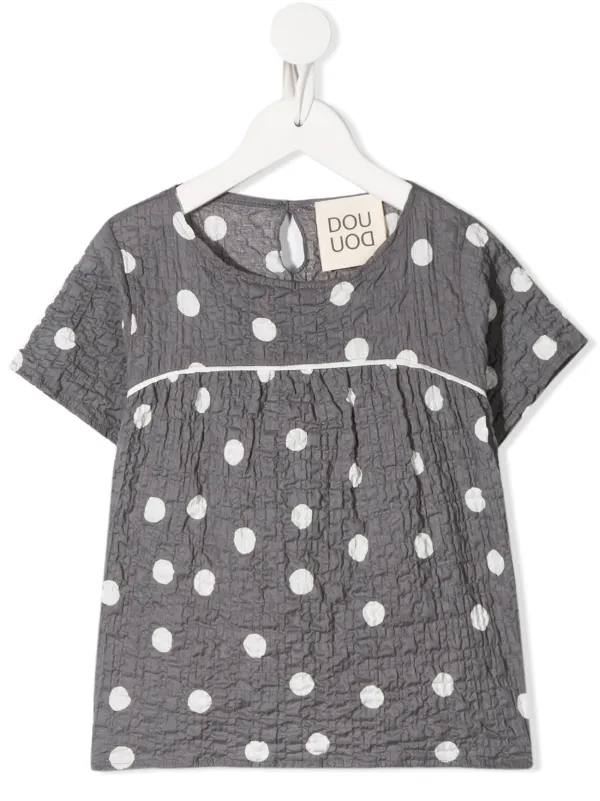 polka dot tunic top