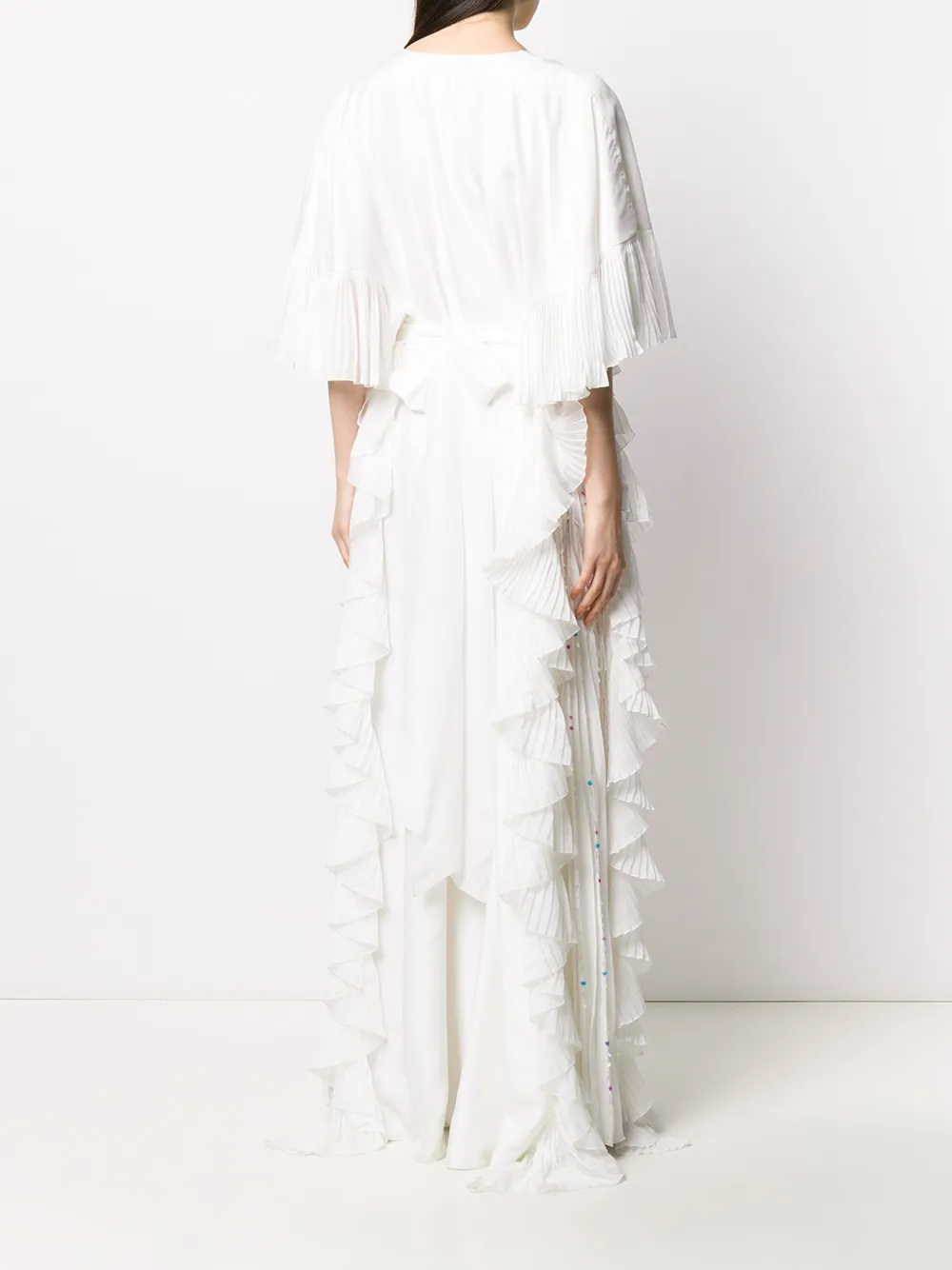 Alberta Ferretti Geplooide avondjurk Wit