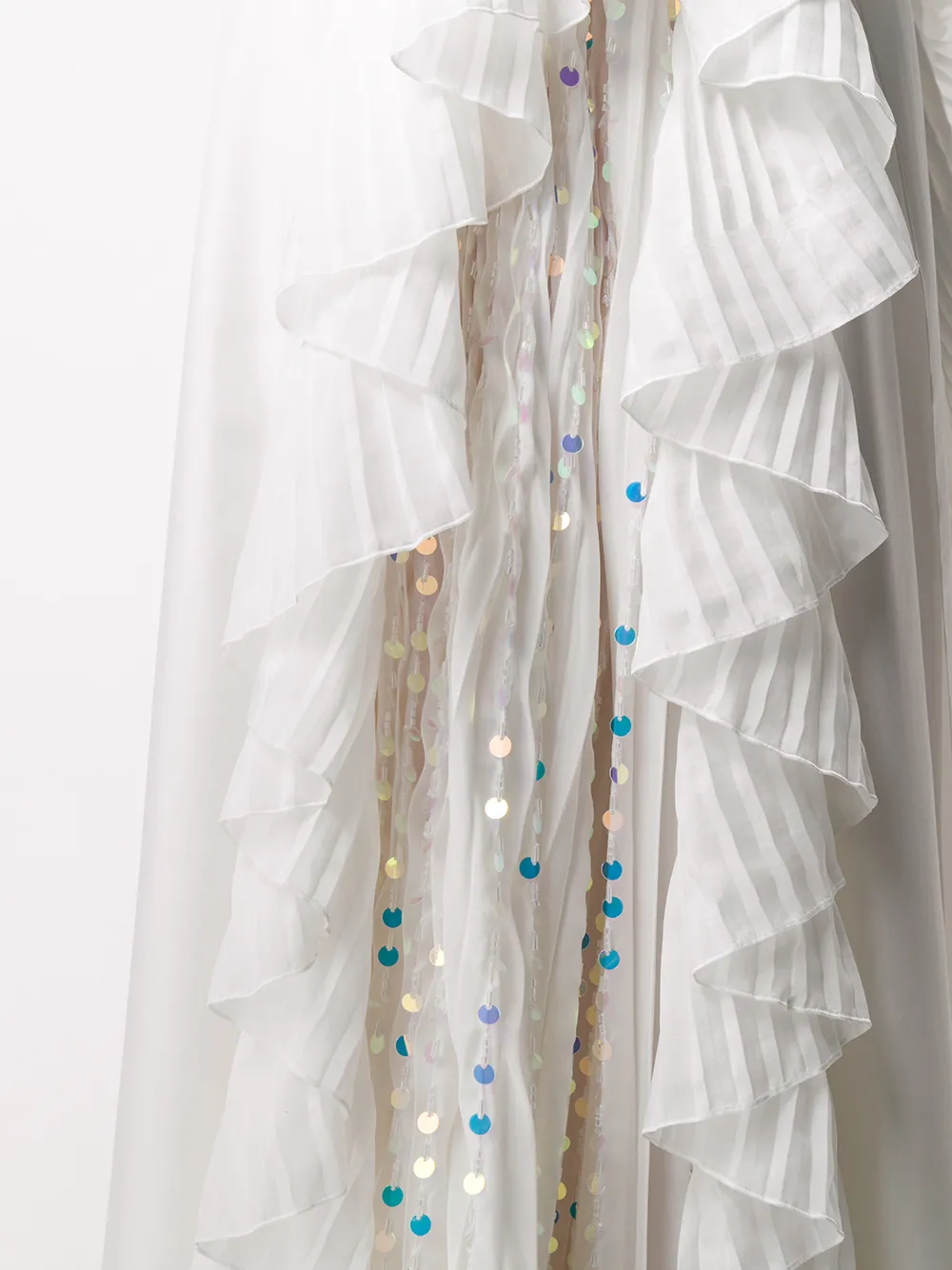 Alberta Ferretti Geplooide avondjurk Wit