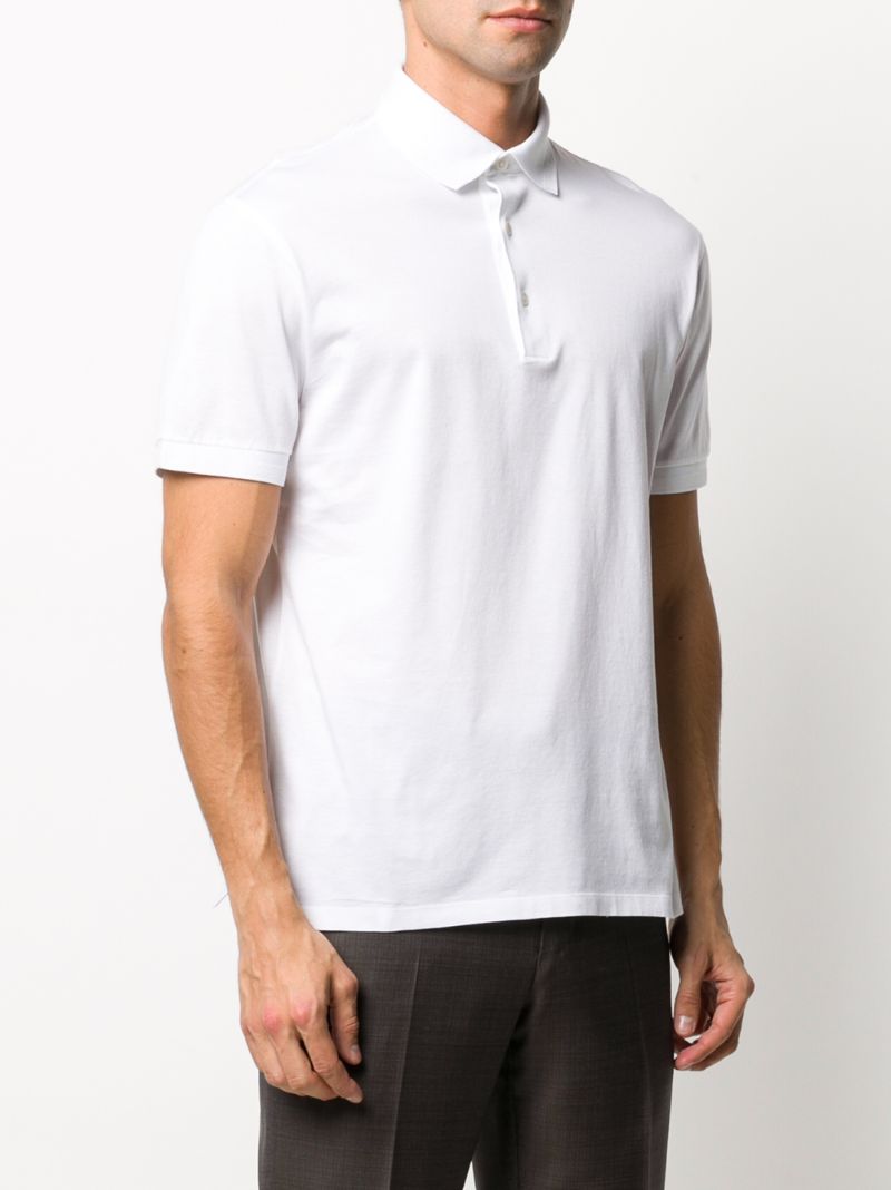 Shop Ermenegildo Zegna Short-sleeve Polo Shirt In White