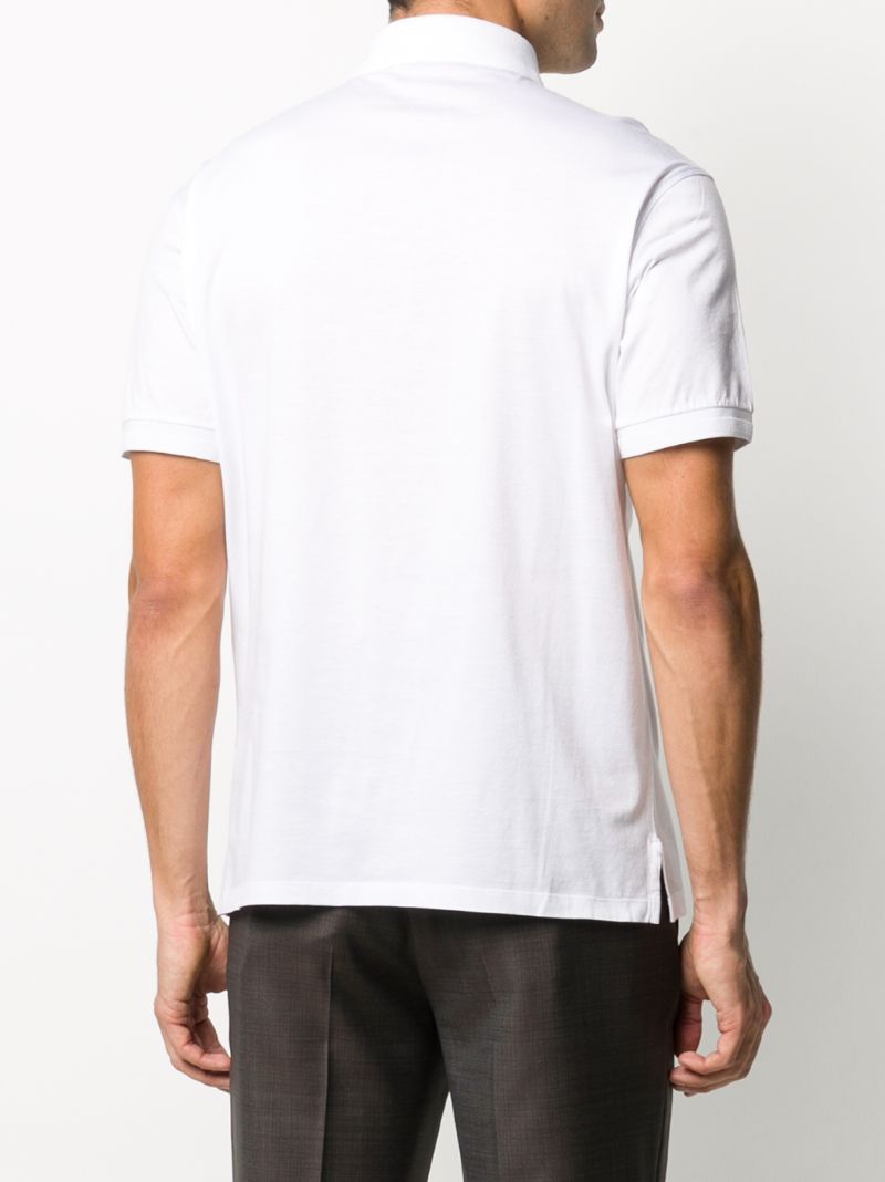 Shop Ermenegildo Zegna Short-sleeve Polo Shirt In White