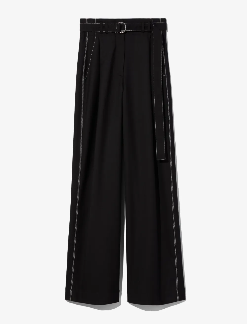 Image of Proenza Schouler White Label Stretch Suiting Belted Pants /black