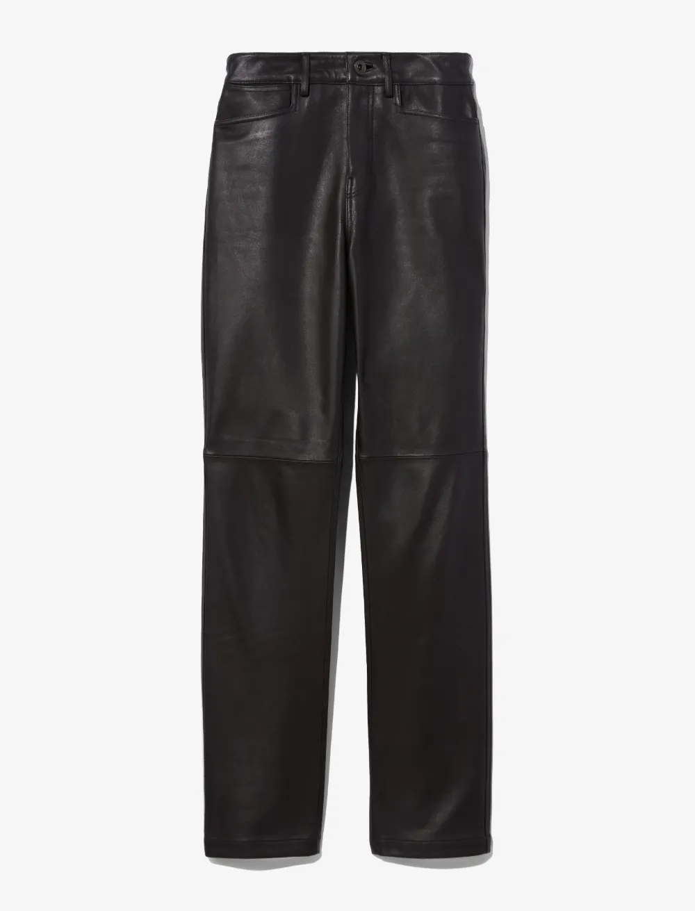 Image of Proenza Schouler White Label Leather Straight Leg Pants /black