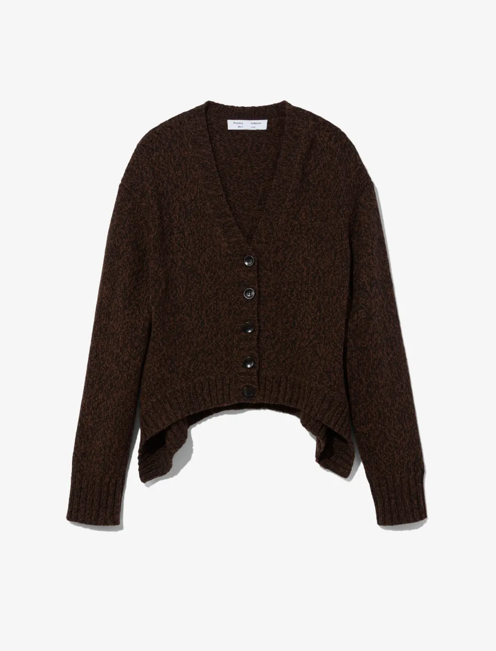 Image of Proenza Schouler White Label Marled V-Neck Cardigan /brown XS