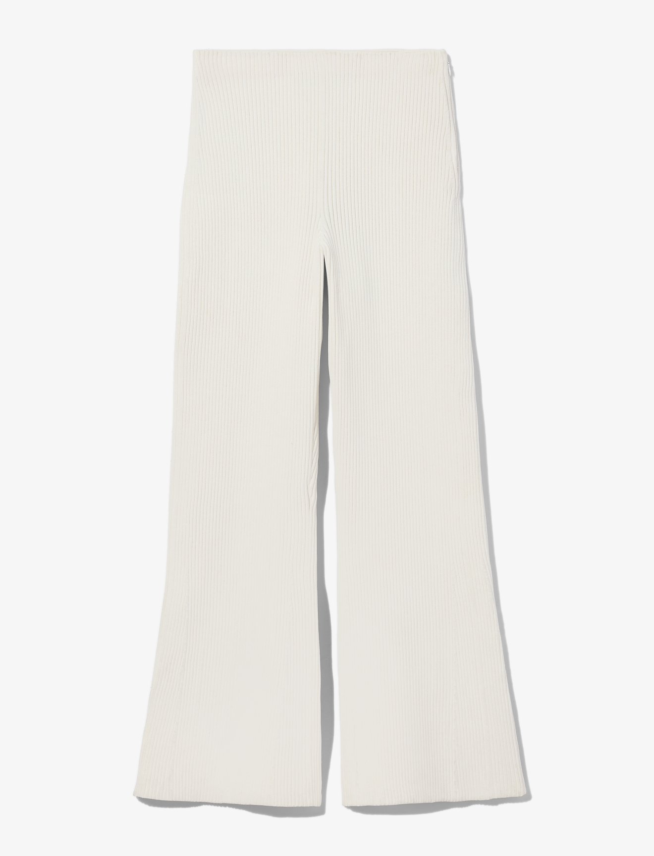 Rib Knit Crop Flare Pants in 00101 | Proenza Schouler