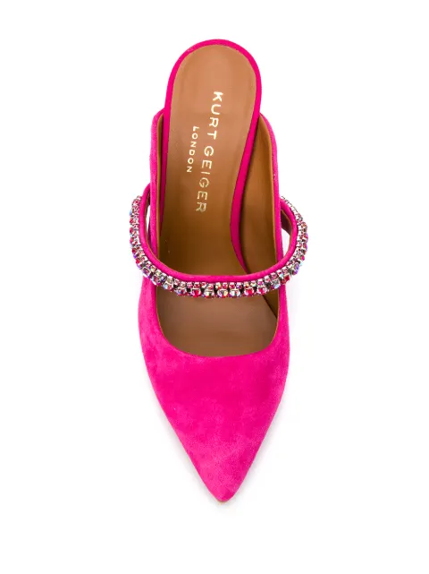 kurt geiger london women's olive embellished mules