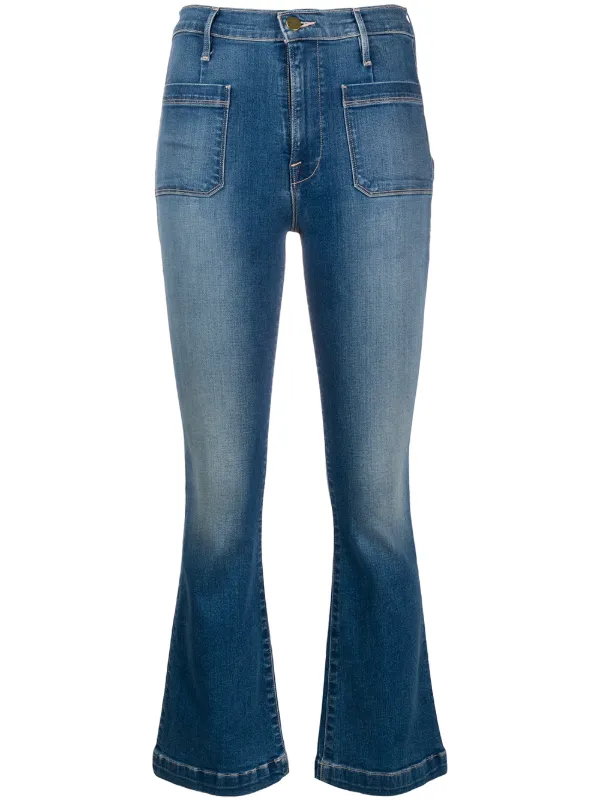 FRAME Cropped Flared Jeans - Farfetch