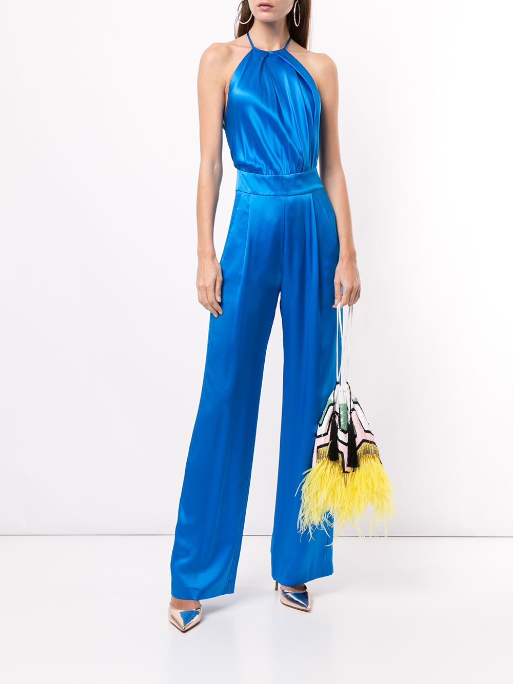 фото Michelle mason sleeveless halterneck jumpsuit