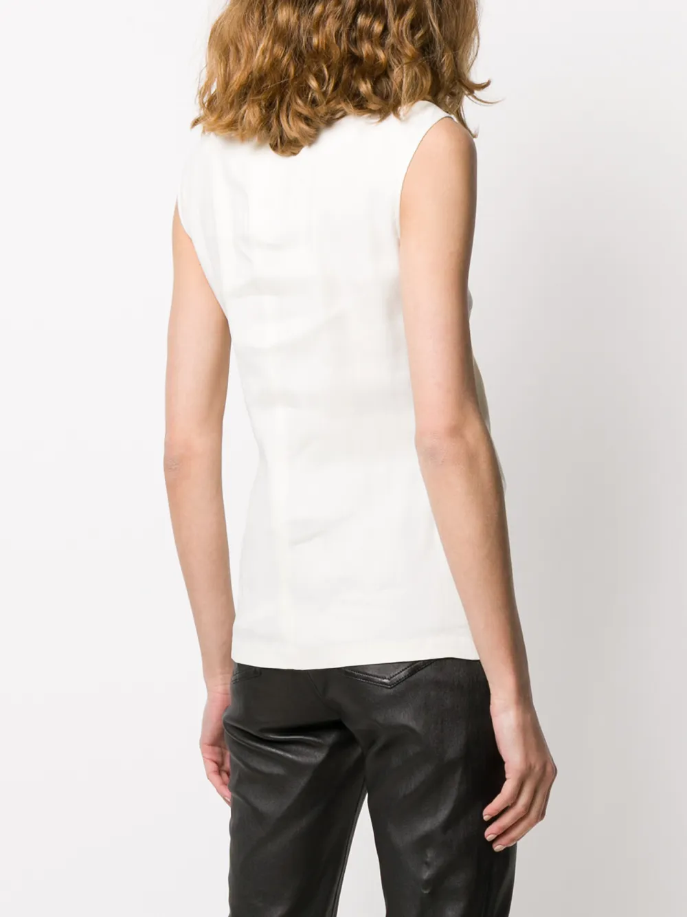 Off-White Mouwloos T-shirt Wit