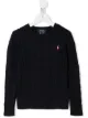 الصورة 1 من Ralph Lauren Kids كنزة منسوجة بحياكة الضفيرة وشعار