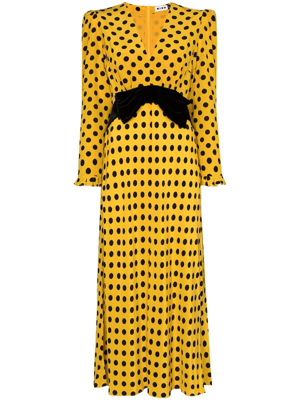 yellow dot dress