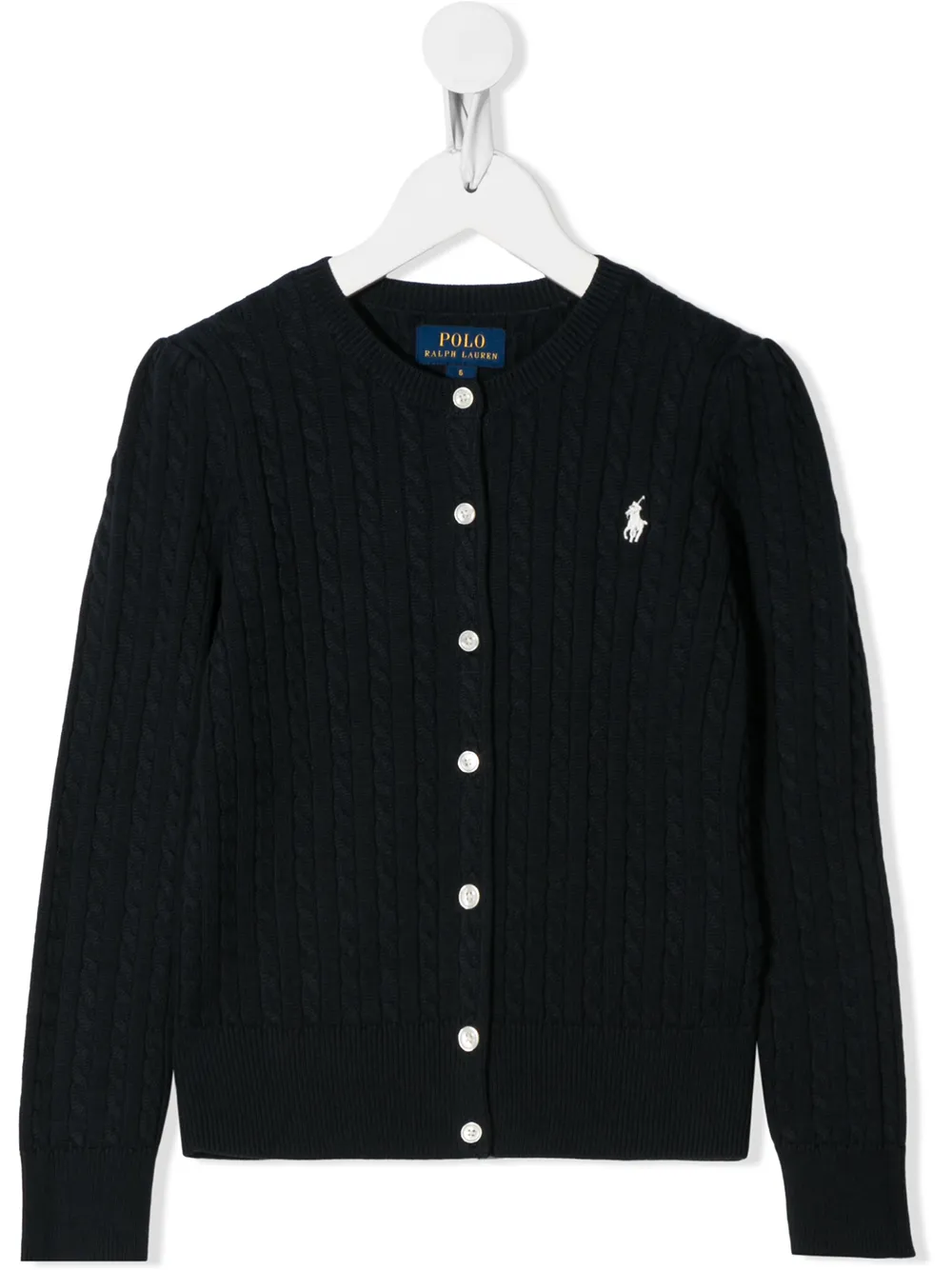 

Ralph Lauren Kids cable knit cotton cardigan - Blue