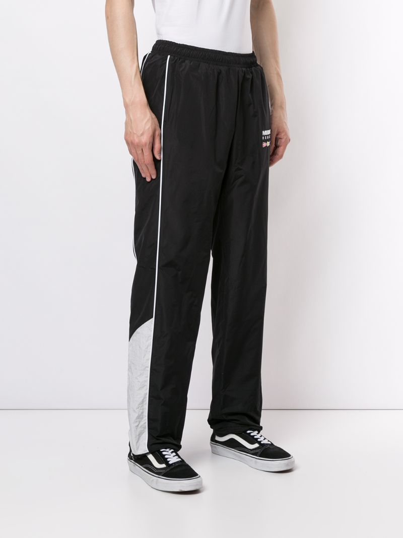 Shop Misbhv Embroidered Logo Track Trousers In Black