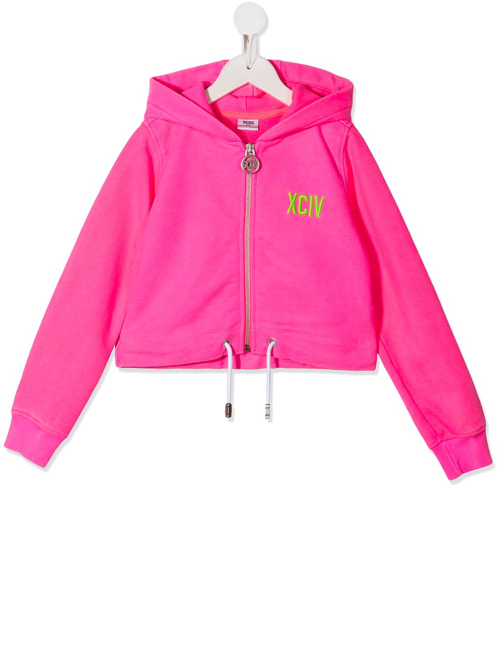 фото Gcds kids logo-print zipped hoodie