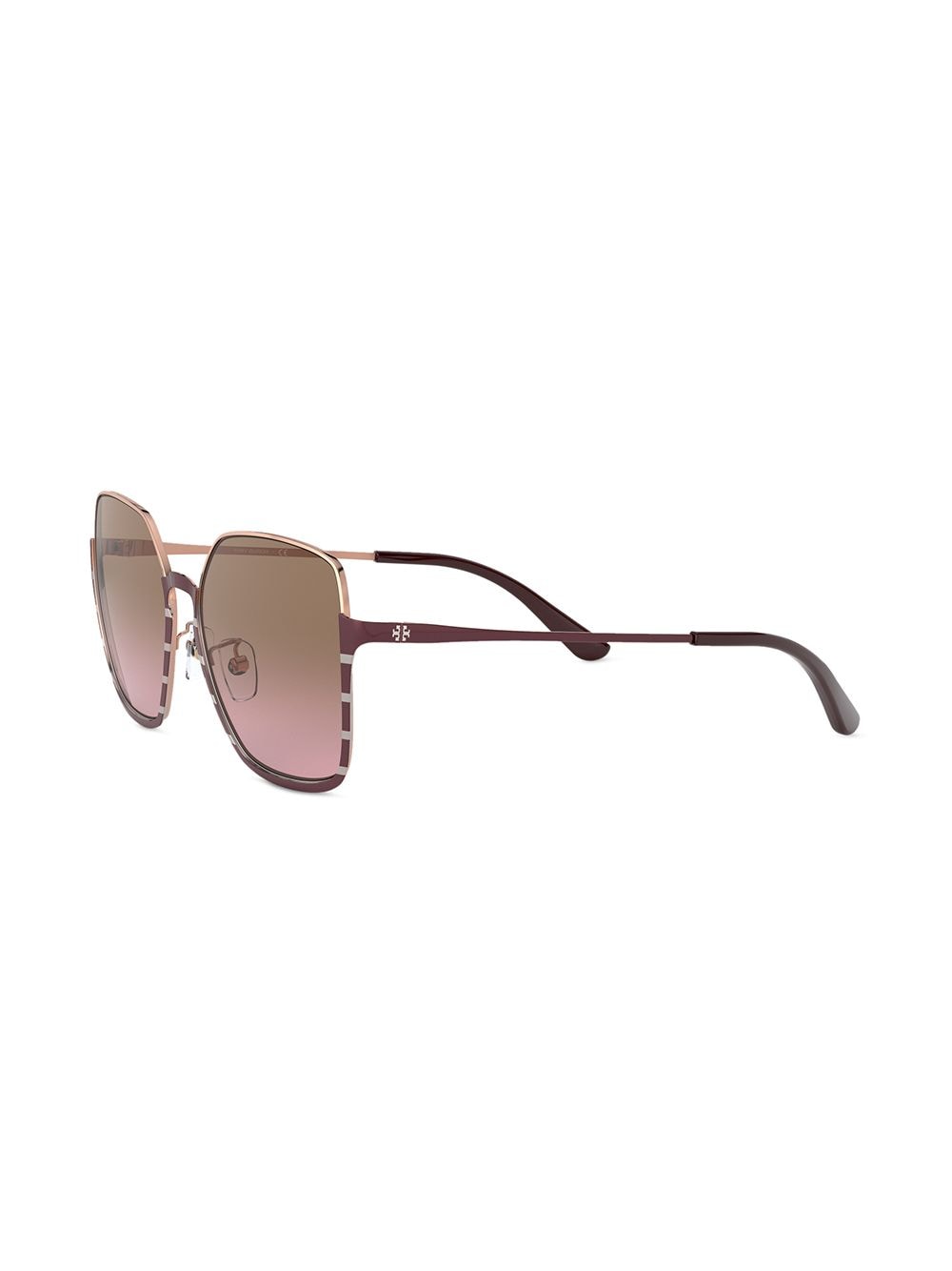 Shop Tory Burch Square-frame Sunglasses In Red