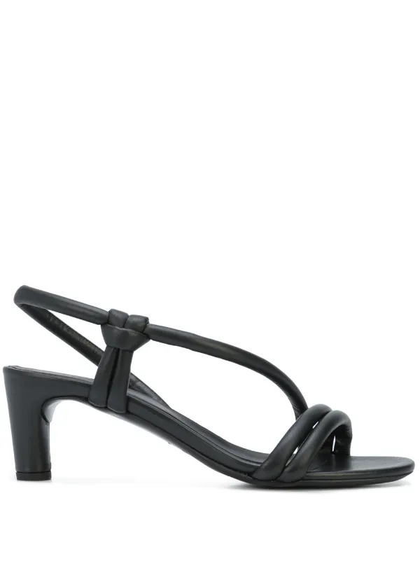 black open toe sandal heels