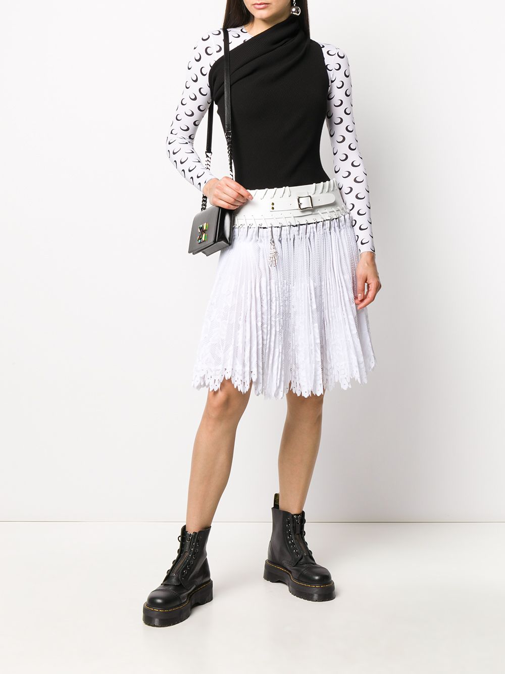 фото Chopova lowena pleated belted midi skirt