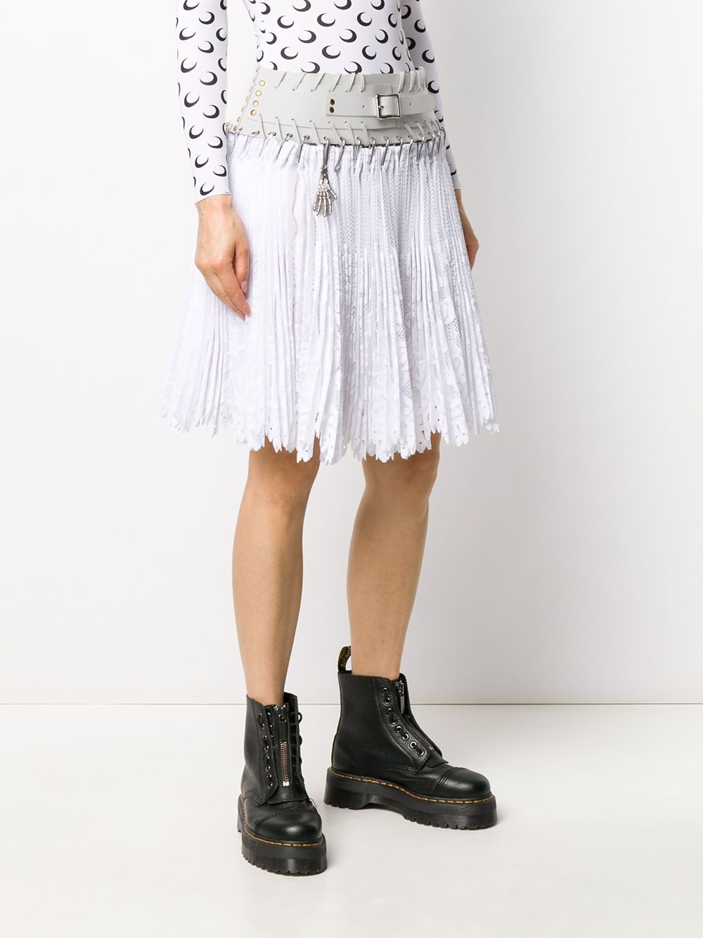 фото Chopova lowena pleated belted midi skirt