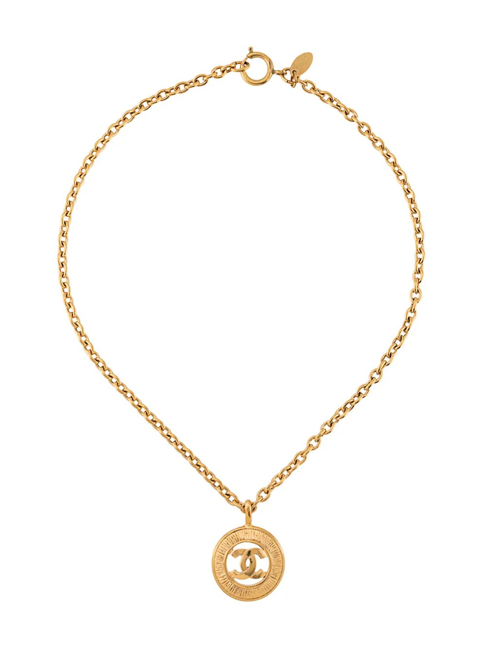 Chanel Pre-owned 1980s CC Pendant Necklace - Gold