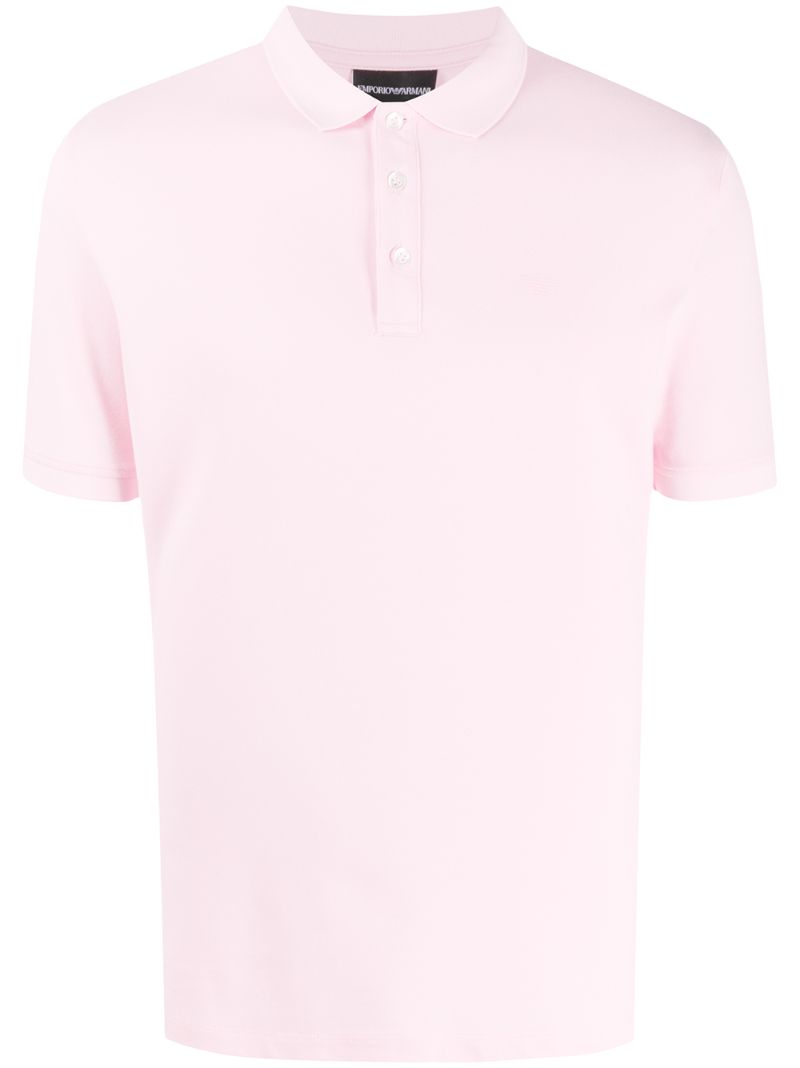 Emporio Armani Solid-color Polo Shirt In Pink