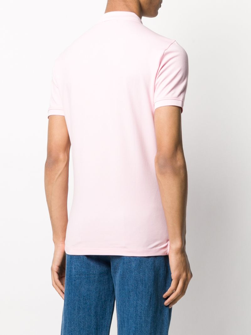 Shop Emporio Armani Solid-color Polo Shirt In Pink