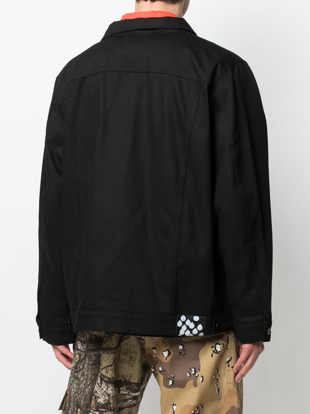Shop Duoltd Button-front Denim Jacket In Black