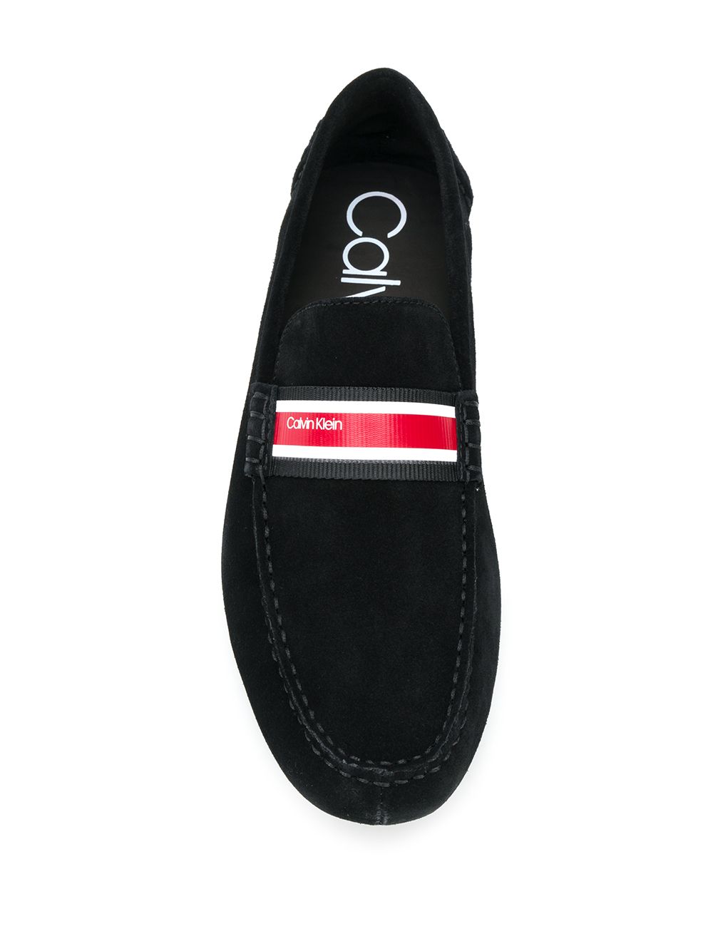 Calvin Klein logo strap loafers 