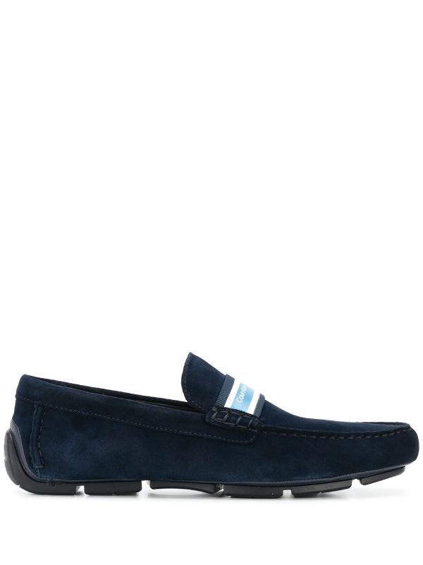 calvin klein blue suede loafers