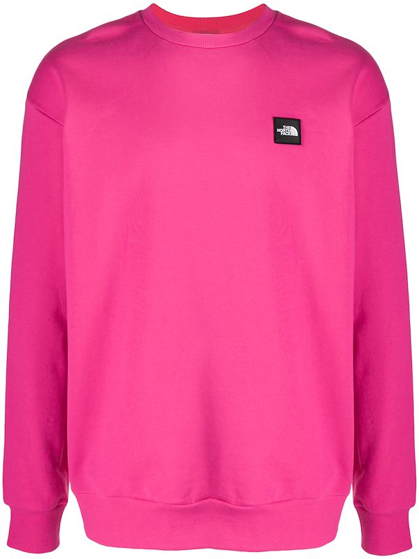 pink north face sweatshirt