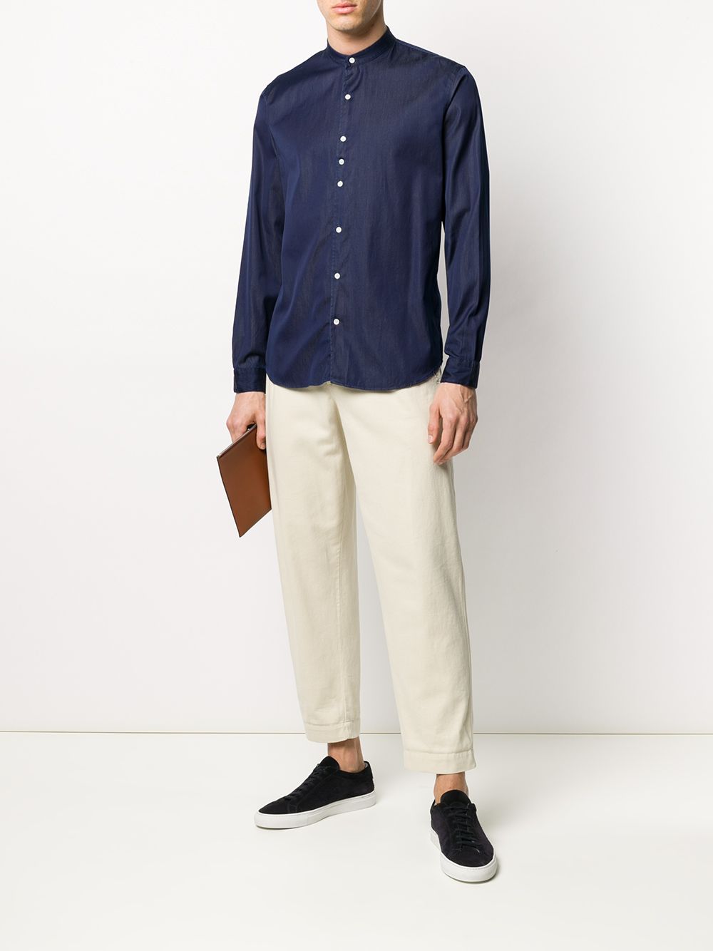 John Smedley Effen overhemd - Blauw