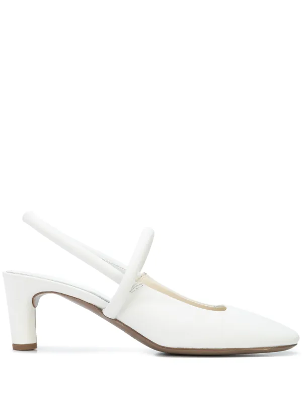 white slingback pumps closed toe