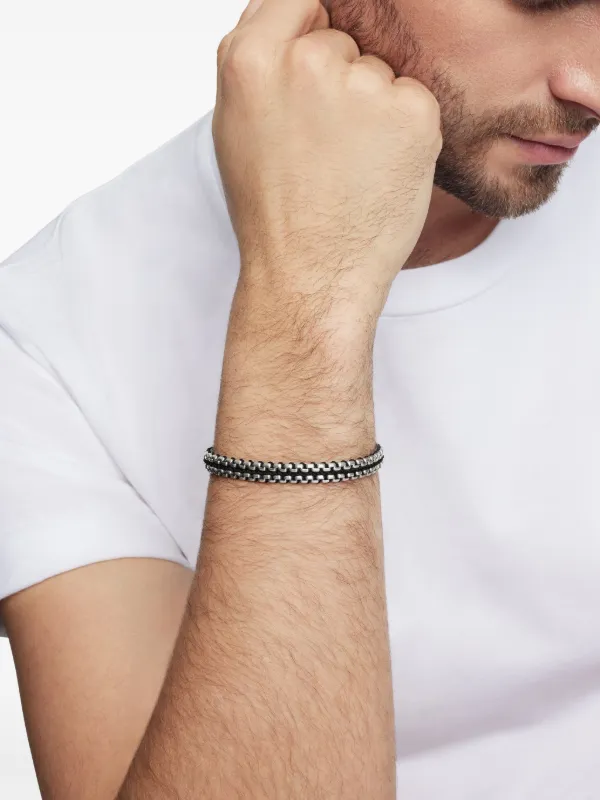 David Yurman Woven Box Chain ブレスレット 10mm スターリング