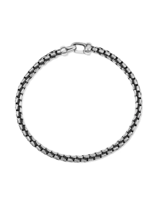 David Yurman Woven Box Chain ブレスレット 10mm スターリング
