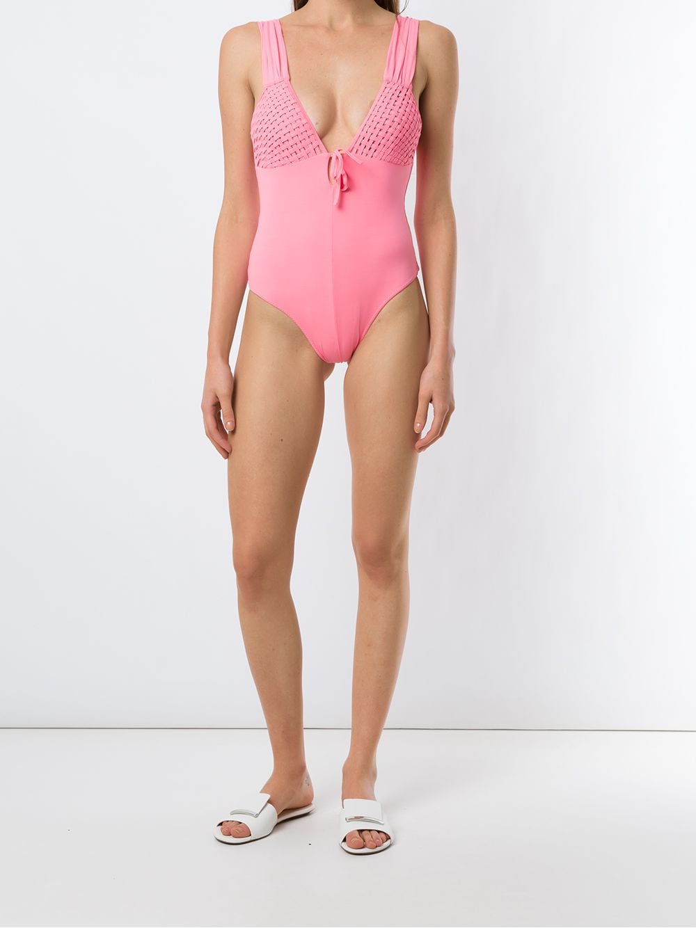 Shop Clube Bossa Olenia Woven Swimsuit In Pink