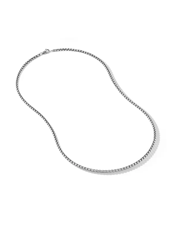 David Yurman ボックスチェーン ネックレス 3.6mm | シルバートーン