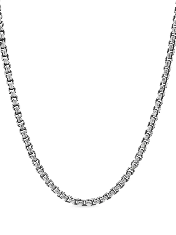David Yurman ボックスチェーン ネックレス 22inch David Yurman ボックスチェーン ネックレス 3.6mm | シルバートーン